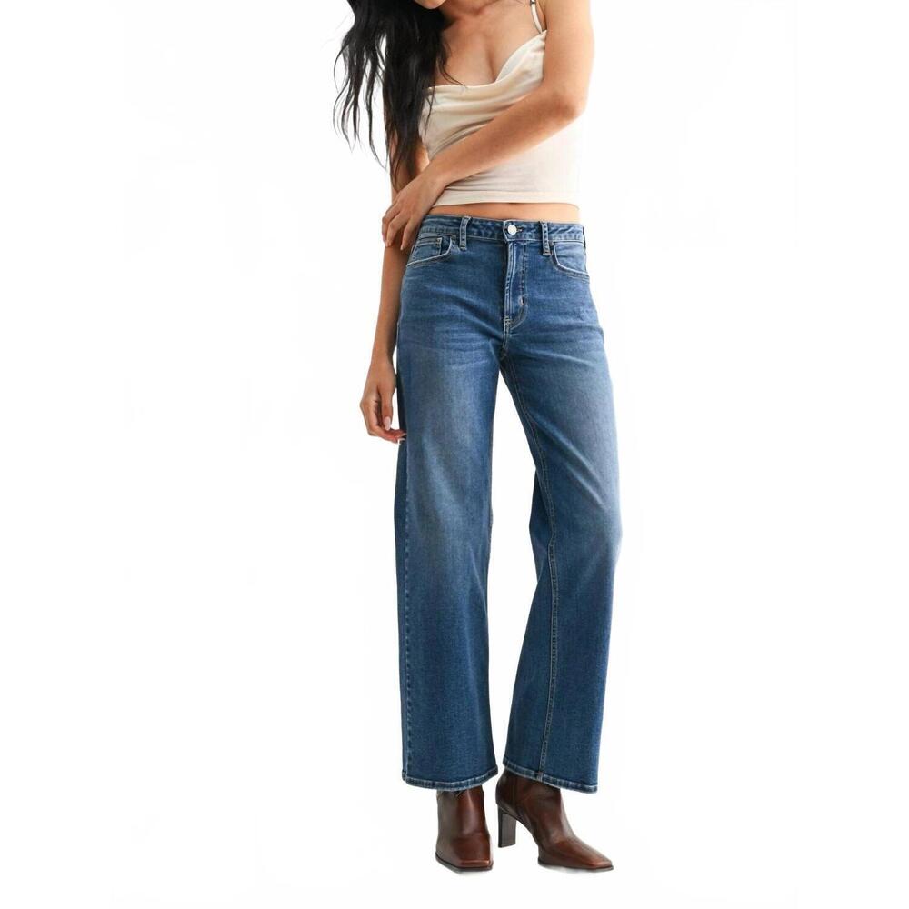 NEW JBD. nantucket full length straight jeans in medium blue